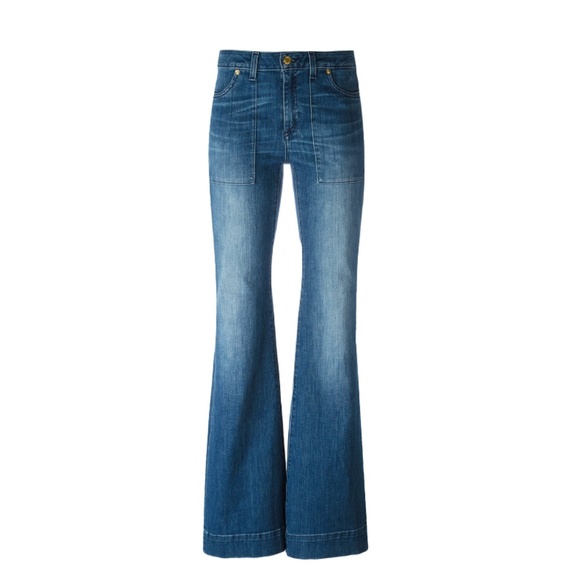 MICHAEL Michael Kors Denim - Michael Michael Kors Blue Dark Wash Flared Jeans